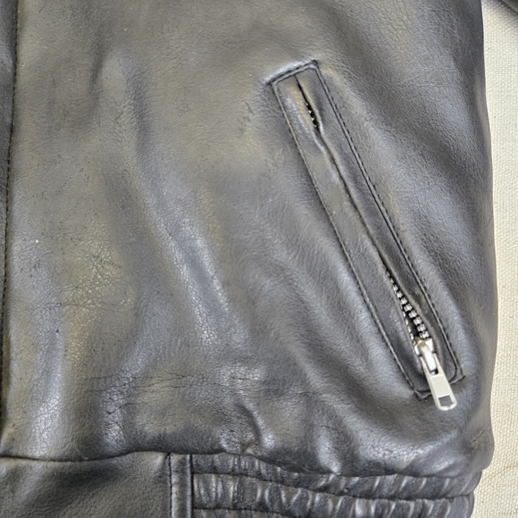 Vintage 90s Kids Harley Davidson Faux Leather Jacket Size 4t - Picture 3 of 11